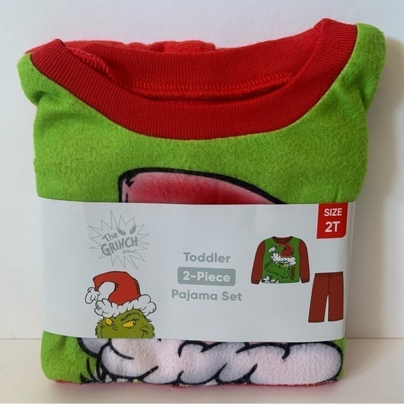 NWT. DR. SEUSS The Grinch Toddler 2 Piece Pajamas - Picture 3 of 4